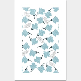 Tranquil Baby Blue Buds Posters and Art